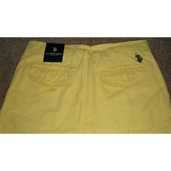 USPA US Polo Association Boys Yellow Golf Shorts - Picture 2 of 6